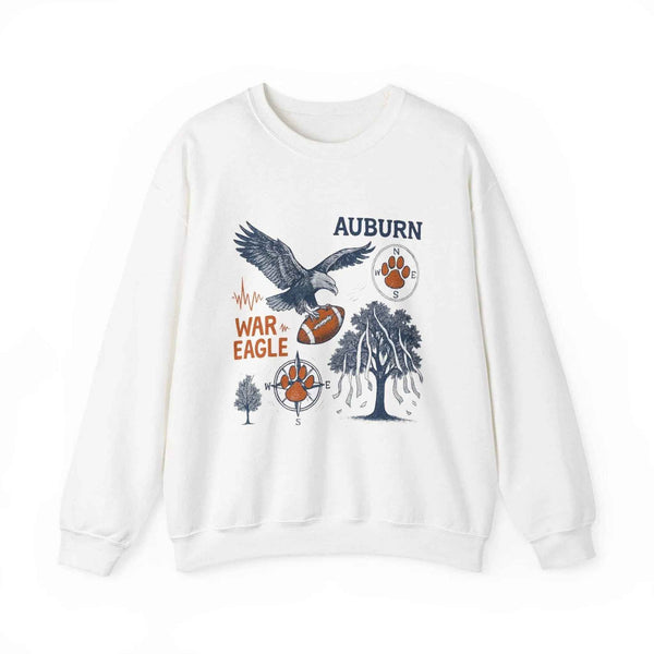 Auburn Vintage War Eagle football Sweatshirt - Unisex