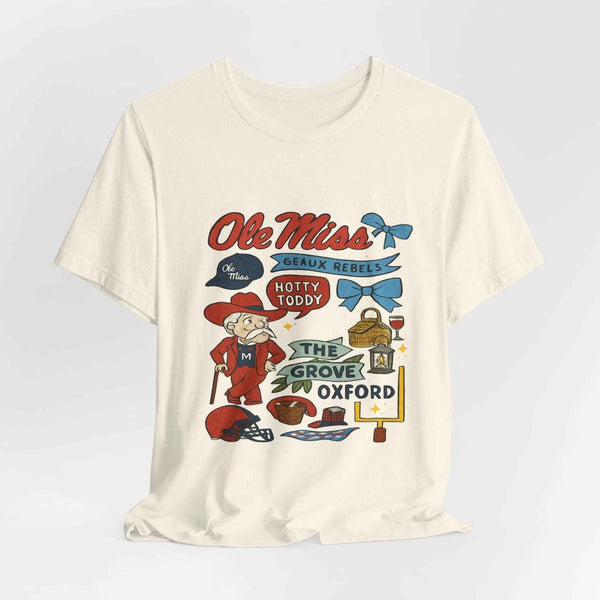 “Ole Miss Rebels Grove T-Shirt – Hotty Toddy Oxford Collage Game Day Shirt”