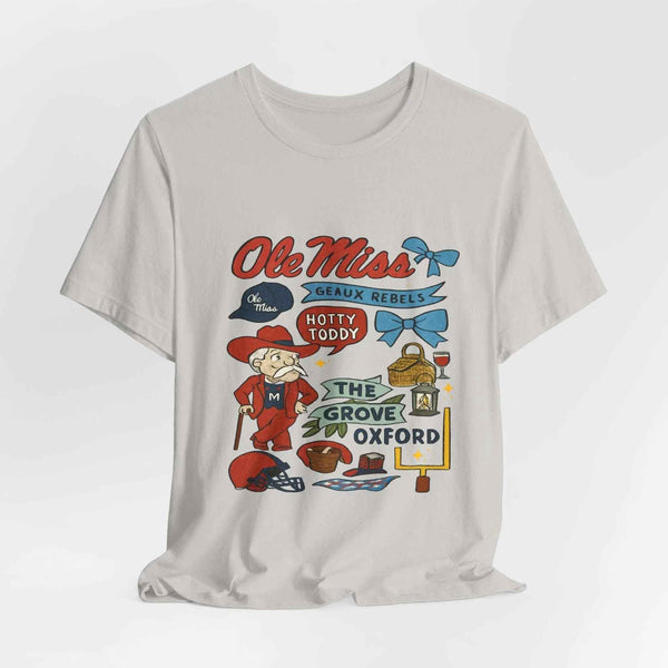 “Ole Miss Rebels Grove T-Shirt – Hotty Toddy Oxford Collage Game Day Shirt”