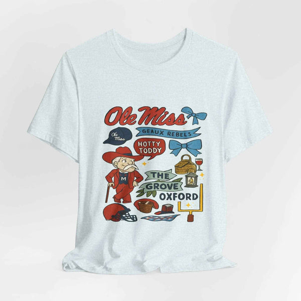 “Ole Miss Rebels Grove T-Shirt – Hotty Toddy Oxford Collage Game Day Shirt”