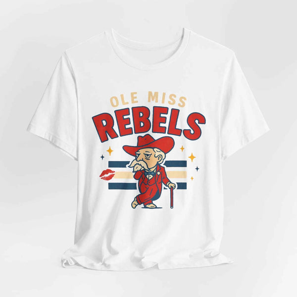 Ole Miss Rebels Short Sleeve Tee | College Spirit Shirt, Unisex Apparel, Game Day Top, Team Pride T-Shirt