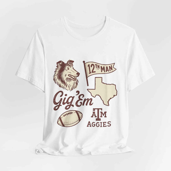 Texas A&M  Game Day T-Shirt | Gig ’Em Vintage Football Tee