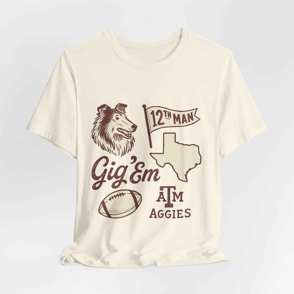 Texas A&M  Game Day T-Shirt | Gig ’Em Vintage Football Tee