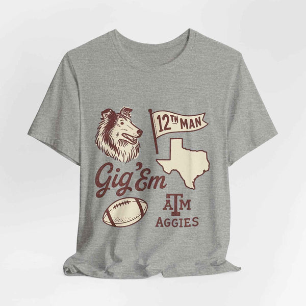 Texas A&M  Game Day T-Shirt | Gig ’Em Vintage Football Tee