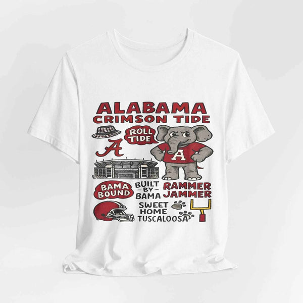 Alabama Crimson Tide Tee - Unisex Jersey Short Sleeve T-Shirt for Game Day & College Events