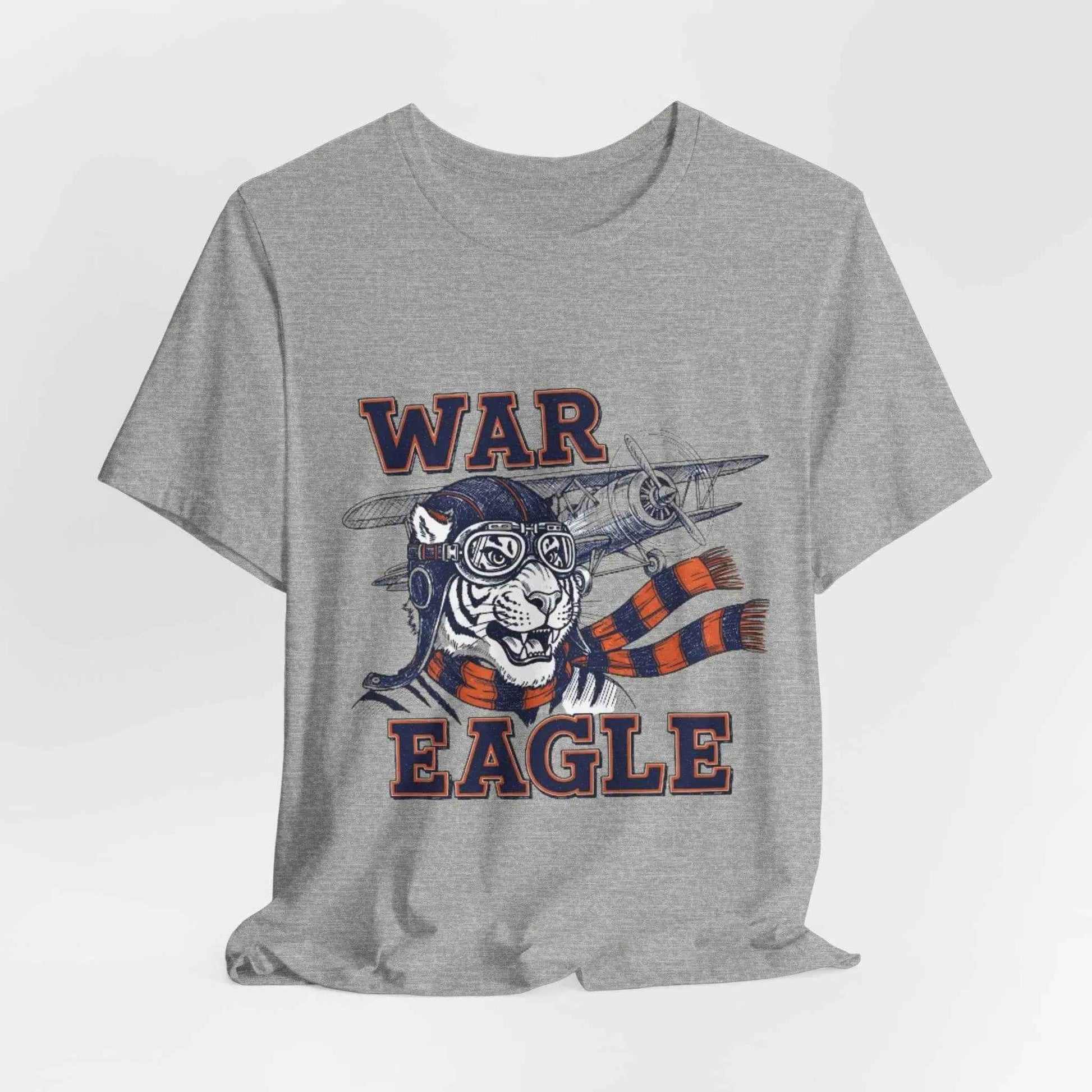 Athletic Gray vintage War Eagle Auburn Tshirt 