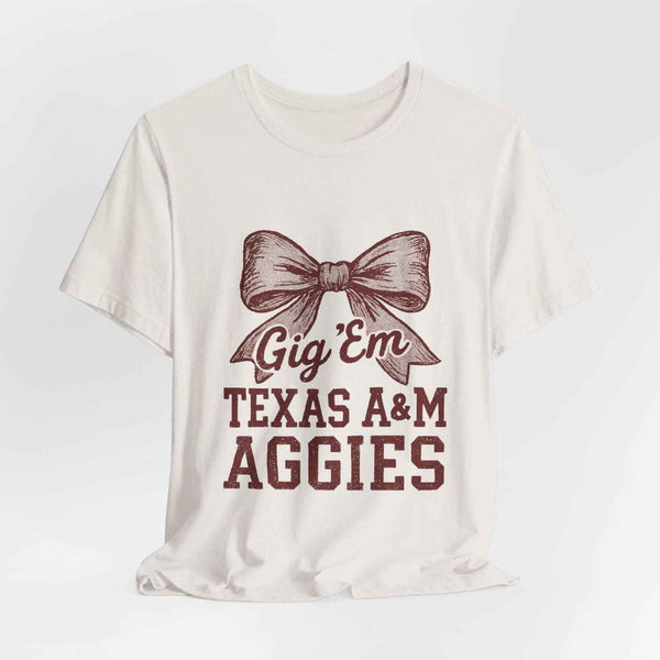 “Texas A&M Aggies Gig ’Em Bow T-Shirt