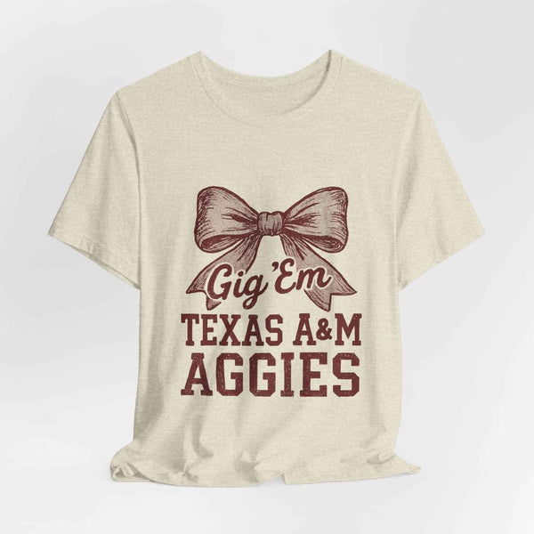 “Texas A&M Aggies Gig ’Em Bow T-Shirt