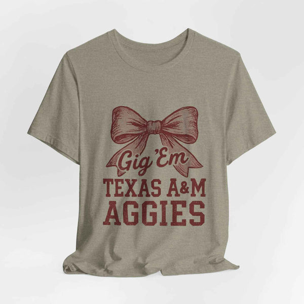 “Texas A&M Aggies Gig ’Em Bow T-Shirt