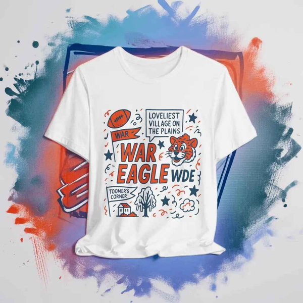 “Auburn Tigers War Eagle Doodle T-Shirt
