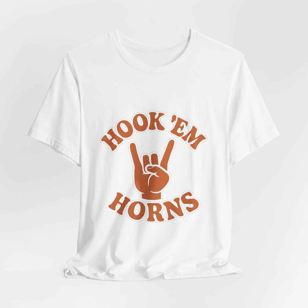 “Texas Longhorns Hook ’Em Horns T-Shirt – University of Texas Game Day Shirt”