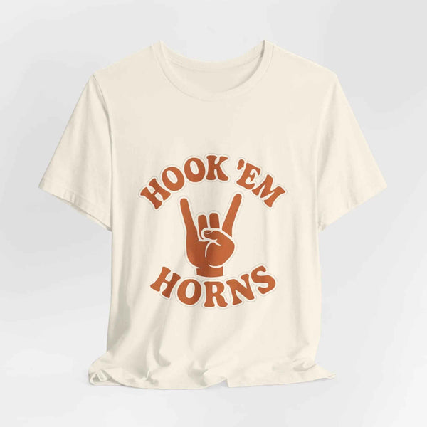 “Texas Longhorns Hook ’Em Horns T-Shirt – University of Texas Game Day Shirt”