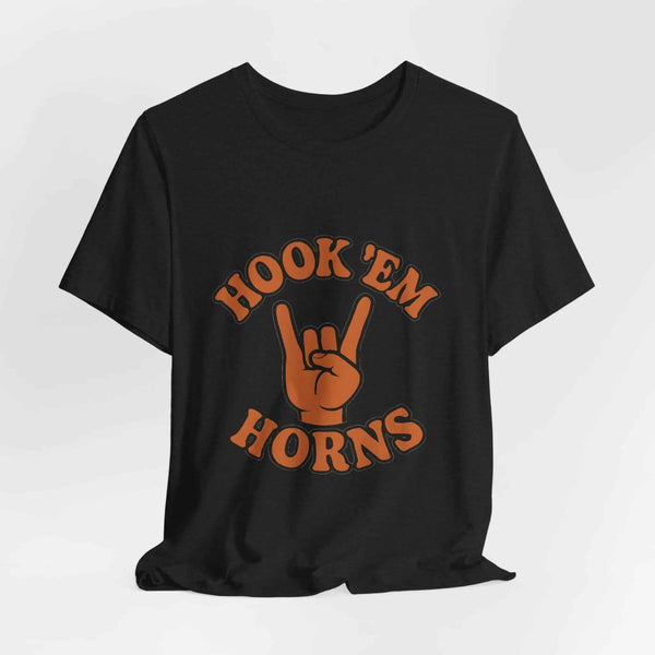 “Texas Longhorns Hook ’Em Horns T-Shirt – University of Texas Game Day Shirt”